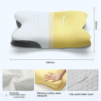 Speziell geformtes Kissen aus Memory-Schaum, Nackenkissen, ergonomisch