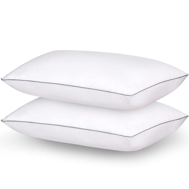 Polyester Fiber Pillows 2 Pack Bed Pillows Hotel Pillows for Back Side Sleepers