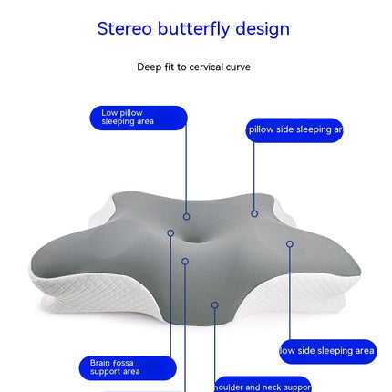 Butterfly Pillow Memory Pillow Cervical Pillow Ergonomic Memory Foam Pillow for Sleeping