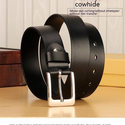 Men's Leather Dress Belt for Work Business and Casual