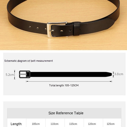 Men's Leather Dress Belt for Work Business and Casual