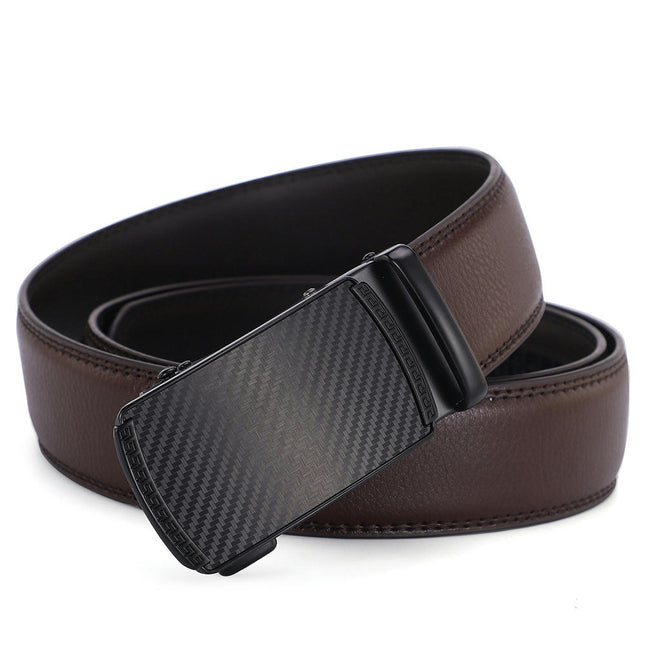 Genuine Leather Ratchet Belt for Men - Micro Adjustable Belt