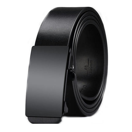 Ratchet Belt for Men, Genuine Leather Belt with Automatic Slide Buckle