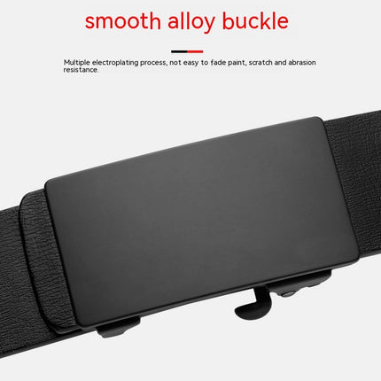 Ratchet Belt for Men, Genuine Leather Belt with Automatic Slide Buckle