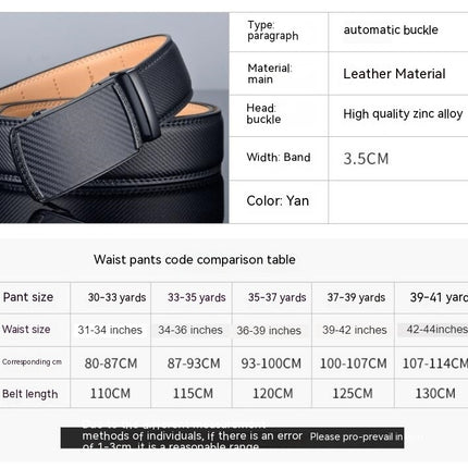 Men’s Leather Ratchet Belt For Dress Casual pants shirts