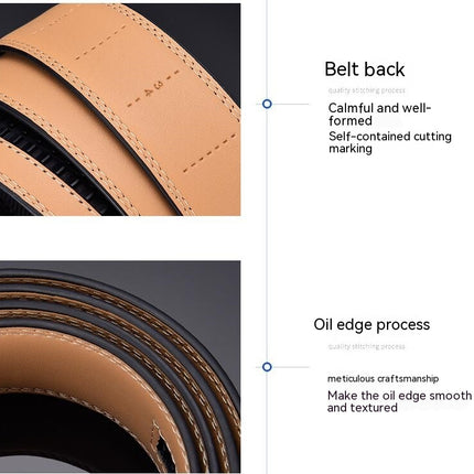 Men’s Leather Ratchet Belt For Dress Casual pants shirts