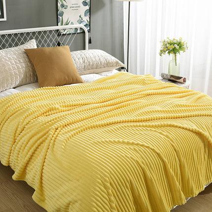 Plüschdecke, magische Fleecedecke, einfarbige Waschdecke mit vertikalen Streifen, weiche, verdickte, warme Plüschdecke für Bett, Sofa und Couchsessel
