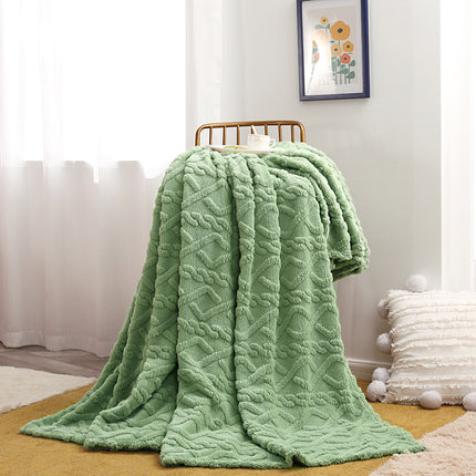 Taftdecke, Plüschdecke, einfarbige einlagige Frühlings-/Sommerdecke, leichte Decke für Klimaanlagen