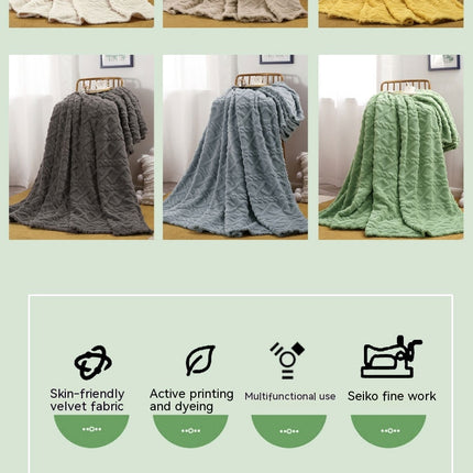 Taftdecke, Plüschdecke, einfarbige einlagige Frühlings-/Sommerdecke, leichte Decke für Klimaanlagen