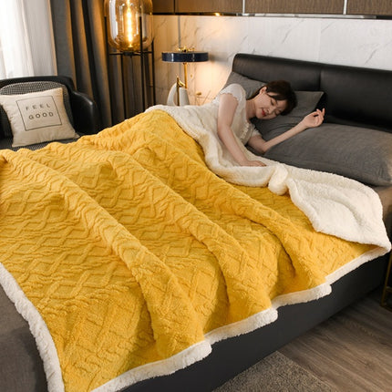 Lambswool Blanket, Taffeta Fluffy Blanket, Double Layer Shaggy Soft Blanket, Plush Fleece Blanket, Warm Cozy Nap Blanket Air Conditioning Blanket