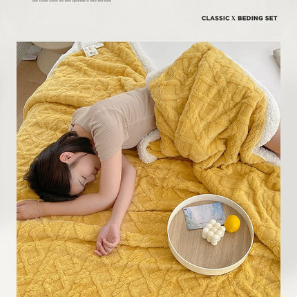 Lambswool Blanket, Taffeta Fluffy Blanket, Double Layer Shaggy Soft Blanket, Plush Fleece Blanket, Warm Cozy Nap Blanket Air Conditioning Blanket
