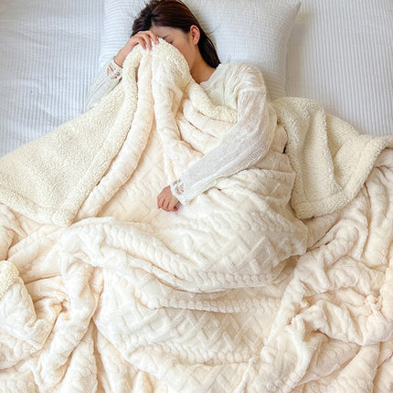 Lambswool Blanket, Taffeta Fluffy Blanket, Double Layer Shaggy Soft Blanket, Plush Fleece Blanket, Warm Cozy Nap Blanket Air Conditioning Blanket