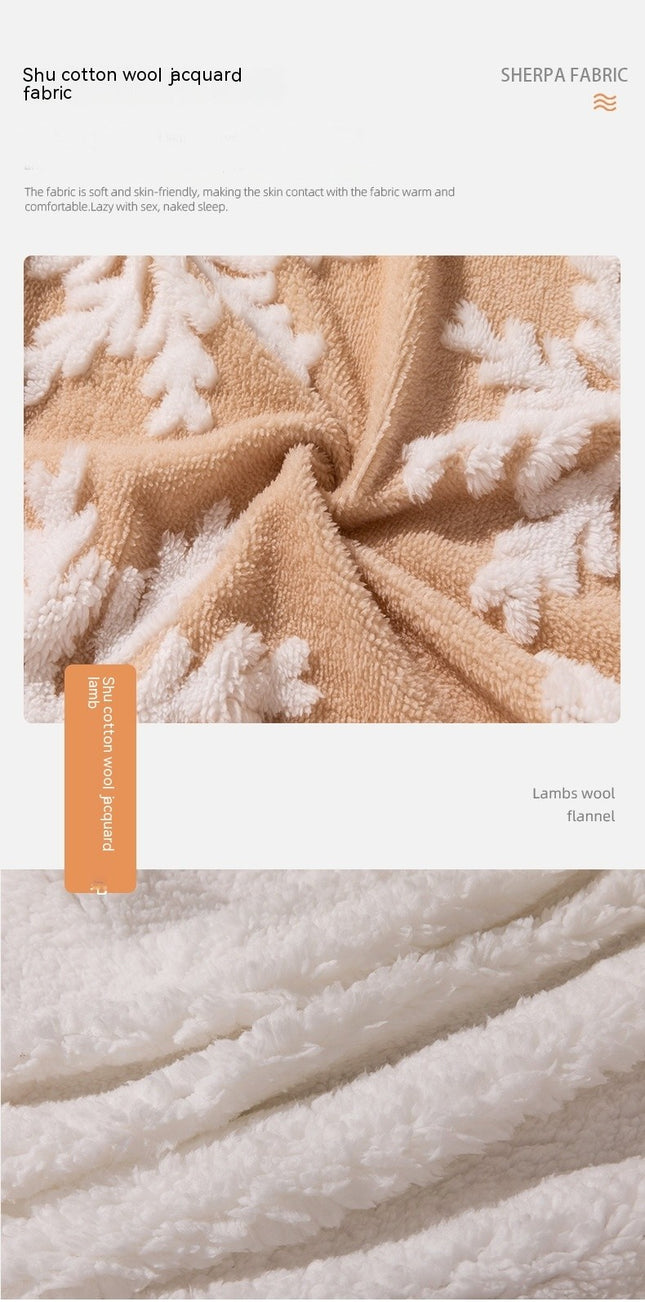 Cashmere blanket, Christmas snowflake fluffy blanket, shaggy soft blanket, plush fleece blanket for sofa bed, warm and cozy fall and winter thick bed blanket