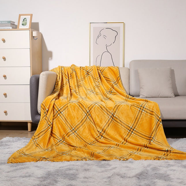 Facecloth Blanket, Vintage Plaid Blanket, Plush Soft Blanket, Plush Blanket for Sofa Bed, Warm and Cozy Blanket