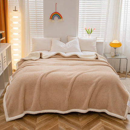 Plüsch-Überwurfdecke, einfarbige, warme, gemütliche Decke, Überwurfdecke aus Rosensamt, superweiche, verdickte, warme Plüschdecke für Bett, Sofa und Couchstuhl