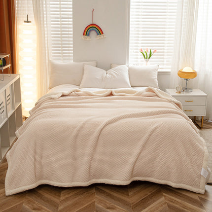 Plüsch-Überwurfdecke, einfarbige, warme, gemütliche Decke, Überwurfdecke aus Rosensamt, superweiche, verdickte, warme Plüschdecke für Bett, Sofa und Couchstuhl