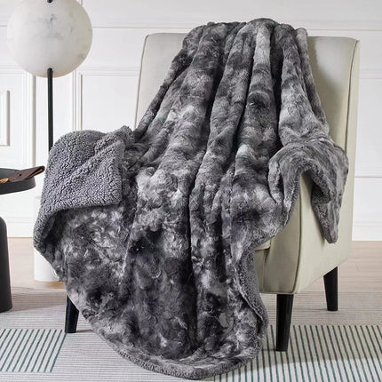 Couverture polaire en laine d’agneau, couverture réversible en polaire pv, couverture moelleuse, couverture douce en peluche, couverture polaire en peluche, couverture chaude et confortable