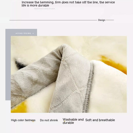 Blanket,Thickened Raschel Blanket,Winter Warm Blanket,Flannel Covering Blanket,Double Layer Antistatic Cloud Blanket for Bed,Sofa