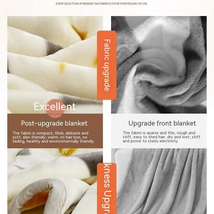 Blanket,Thickened Raschel Blanket,Winter Warm Blanket,Flannel Covering Blanket,Double Layer Antistatic Cloud Blanket for Bed,Sofa