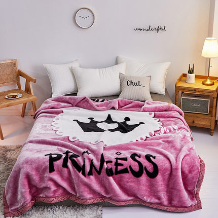 Blanket,Thickened Raschel Blanket,Winter Warm Blanket,Flannel Covering Blanket,Double Layer Antistatic Cloud Blanket for Bed,Sofa