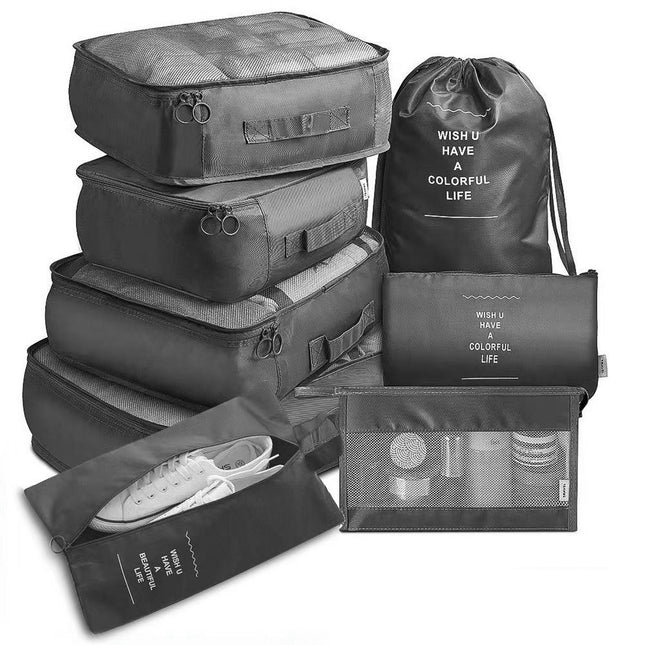 Multi-functional waterproof Travel Luggage Organizers 8 Set Packing Cubes For Travel