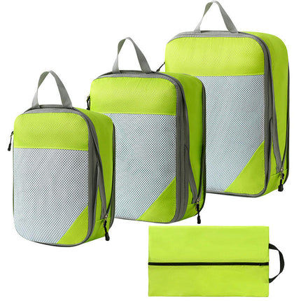 4-teiliges Set Kompressions-Packwürfel für Koffer, Netz-Set, Reiseverpackungs-Organizer, Taschen