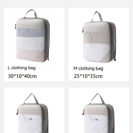 4-teiliges Set Kompressions-Packwürfel für Koffer, Netz-Set, Reiseverpackungs-Organizer, Taschen