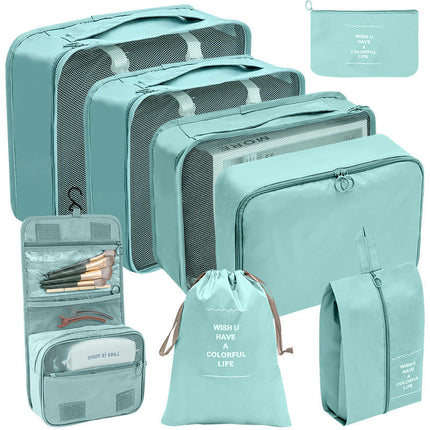 Travel Luggage Organizers Set of 8 Waterproof Suitcase Organizer Bags