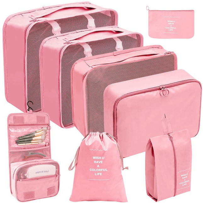 Travel Luggage Organizers Set of 8 Waterproof Suitcase Organizer Bags