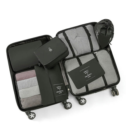 Travel Luggage Organizers Set of 8 Waterproof Suitcase Organizer Bags