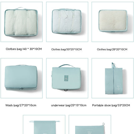 Travel Luggage Organizers Set of 8 Waterproof Suitcase Organizer Bags