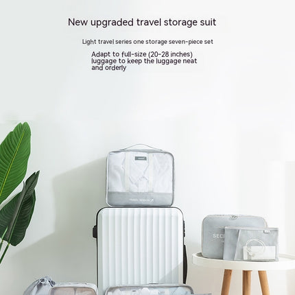 Light Packing Cubes for Travel Set of 7，Waterproof Packing Cubes for Suitcases Set