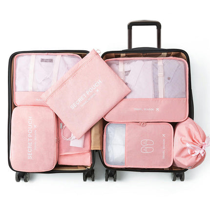 Light Packing Cubes for Travel Set of 7，Waterproof Packing Cubes for Suitcases Set