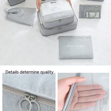 Light Packing Cubes for Travel Set of 7，Waterproof Packing Cubes for Suitcases Set