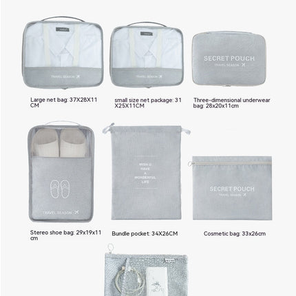 Light Packing Cubes for Travel Set of 7，Waterproof Packing Cubes for Suitcases Set