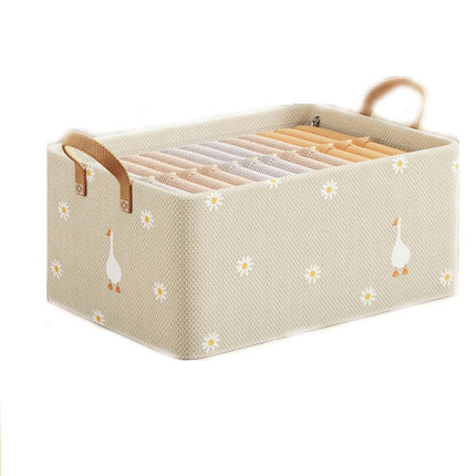 Bacs de rangement pour vêtements, bacs de rangement pliables avec 2 poignées, paniers de rangement pour étagères