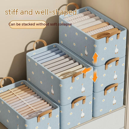 Bacs de rangement pour vêtements, bacs de rangement pliables avec 2 poignées, paniers de rangement pour étagères