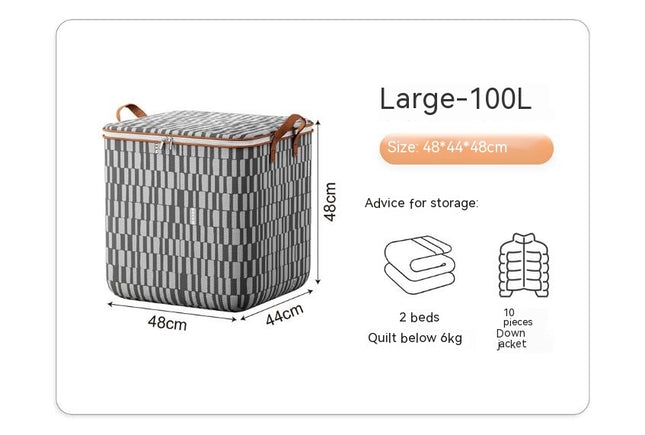 Clothes Storage Box with Zipper, Heavy Duty Extra Large Packing Bags for Moving Bags