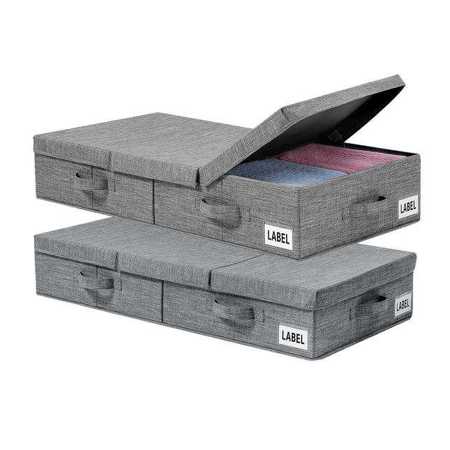 Under Bed Storage With Lids,Foldable Underbed Storage Box with Handles