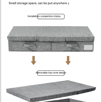 Under Bed Storage With Lids,Foldable Underbed Storage Box with Handles