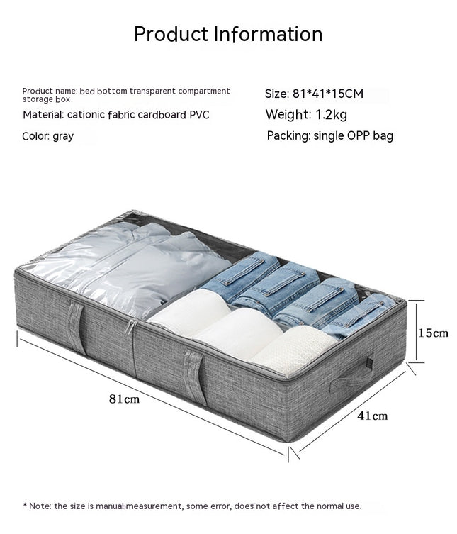 Reinforced Handles and Dividers Non-woven Under the Bed Storage Bins
