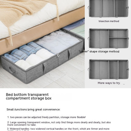 Verstärkte Griffe und Trennwände aus Vliesstoff unter dem Bett