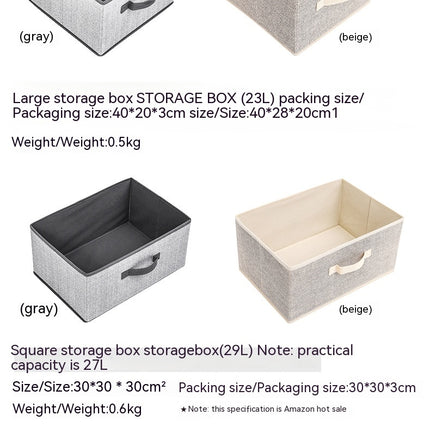 Foldable Wardrobe Clothes Organizer, Fabric Closet Organizers and Storage Box Storage Bins