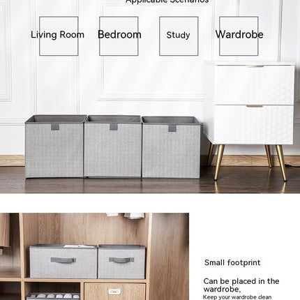 Foldable Wardrobe Clothes Organizer, Fabric Closet Organizers and Storage Box Storage Bins