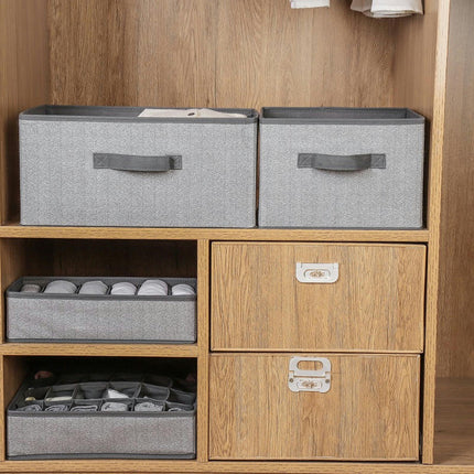 Foldable Wardrobe Clothes Organizer, Fabric Closet Organizers and Storage Box Storage Bins