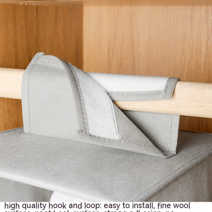 Hat Rack with Dust Shield and Side Pockets, 10 Shelf Hanging Closet Hat Shelf