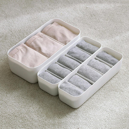 Stackable Plastic Drawers Lingerie Clo -Compartment Baskets Container Organizer