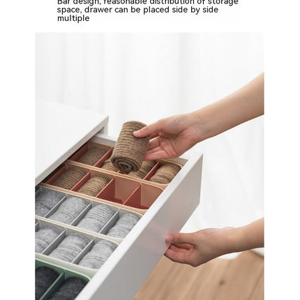 Stapelbare Kunststoffschubladen, Socken, Aufbewahrungsbox, Fach, Körbe, Behälter, Organizer