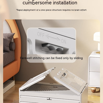 Stackable Cabinet Organizer with Caster Wheels and Lids ,Collapsible Storage with Double Door