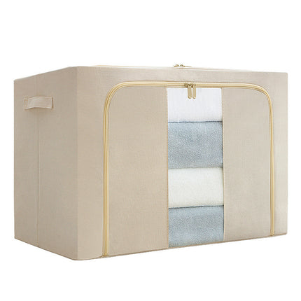 Home Quilt Storage Bag Foldable Non-Woven Transparent Window Storage Bag